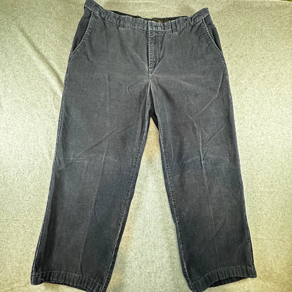 Vintage Haggar Corduroy Pants Straight Leg Grey Men's Trousers
